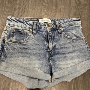 Re generation by celebrity pink denim shorts